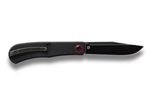"Lab" Front Flipper in Blackwash 154CM + Black & Red Aluminum