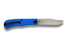 "Lab" Front Flipper in 154CM Satin + Blue & Black Aluminum