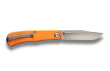 "Lab" Front Flipper in 154CM Satin + Orange & Gray Aluminum