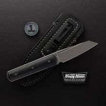 Feist Fixie Handmade Black Linen Micarta Scales OD Green G10 Liners