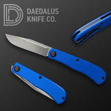"Lab" Front Flipper in 154CM Satin + Blue & Black Aluminum