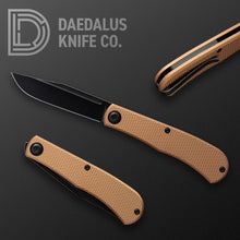 "Lab" Front Flipper in Blackwash 154CM + Bronze & Black Aluminum