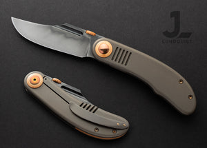 Handmade Custom Ti Framelock 1095 / Richlite