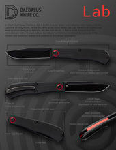 "Lab" Front Flipper in Blackwash 154CM + Bronze & Black Aluminum