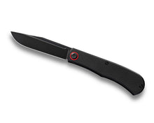 "Lab" Front Flipper in Blackwash 154CM + Black & Red Aluminum