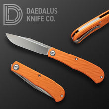 "Lab" Front Flipper in 154CM Satin + Orange & Gray Aluminum