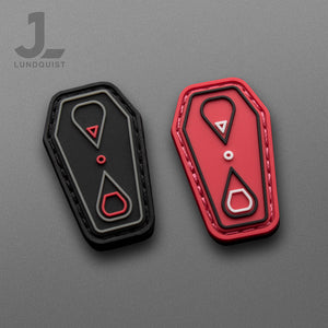 Coffin & Hour Glass PVC Patch Pair